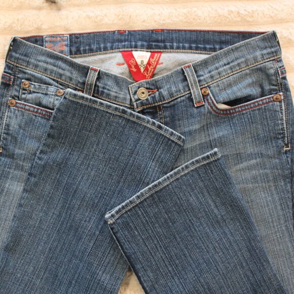 Lucky Brand Dunagarees Sundown Skinny Cuffed Crop Jeans Sz 8/29 - Picture 12 of 12